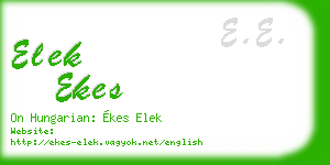 elek ekes business card
